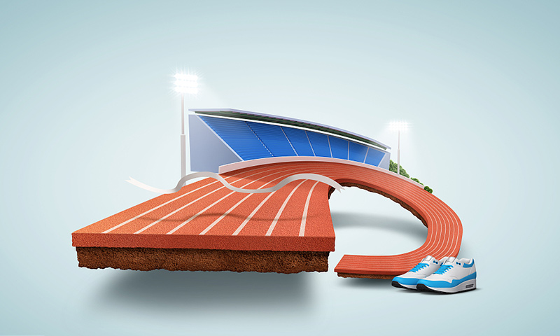 無縫半預(yù)制GSPU自結(jié)紋塑膠跑道