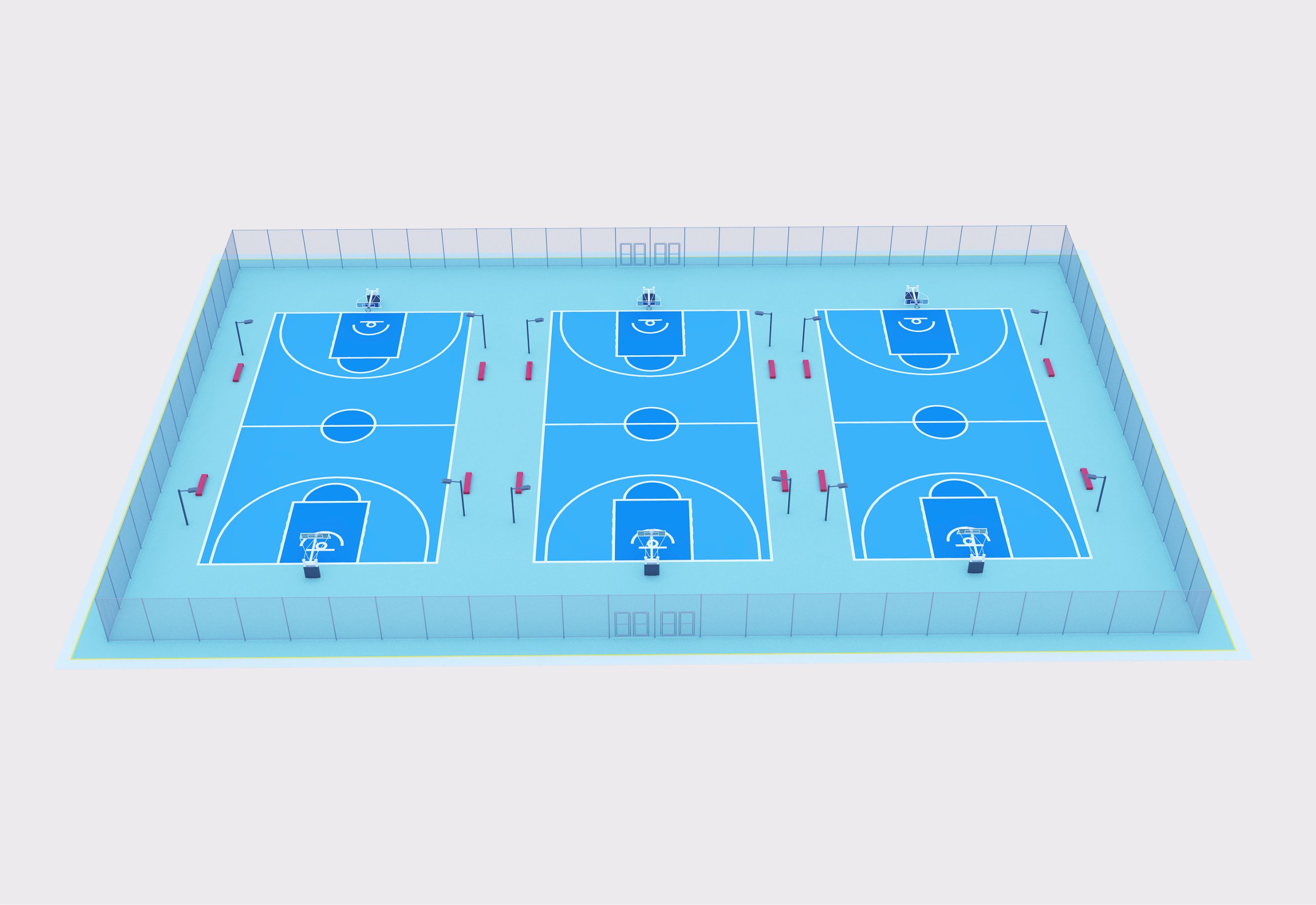 無縫半預制GSPU硅PU球場