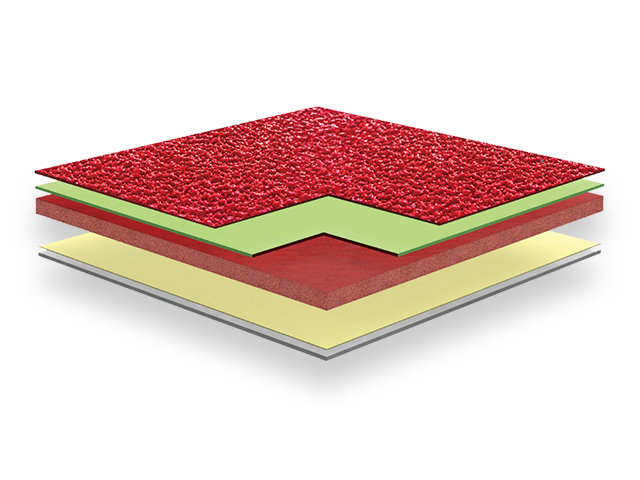 自結(jié)紋微發(fā)泡塑膠跑道